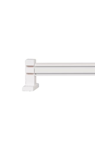 Ahşap Başlıklı Alüminyum Dekoratif Ray Korniş Beyaz 150 Cm