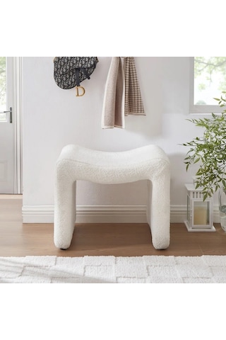 Tokyo Çok Amaçlı Retro Puf Beyaz