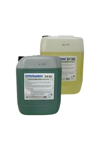 Omniwash Gold Endüstriyel Sıvı Bulaşık Yıkama Deterjanı ve Parlatıcısı 2 x 20 L