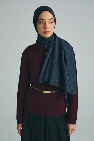 Maisa Neda Pamuk İpek Şal 70 190 Cm - Antrasit 4415