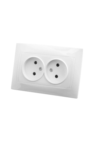 Tdm Electric Çiftli Priz 2p 10a 250v Beyaz "lama" Tdm 229909703 Gizli Fermuar