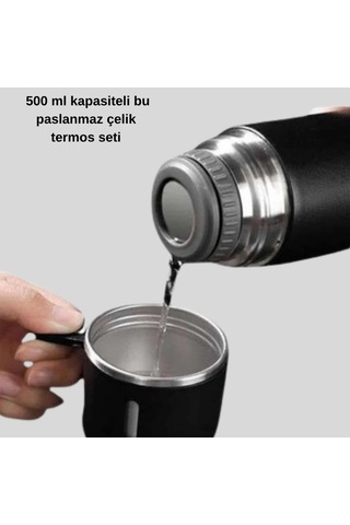 500 Ml Paslanmaz Çelik Termos Vakum Yalıtımlı, Sızdırmaz, 8 Saat Isı Koruma Çok Renkli