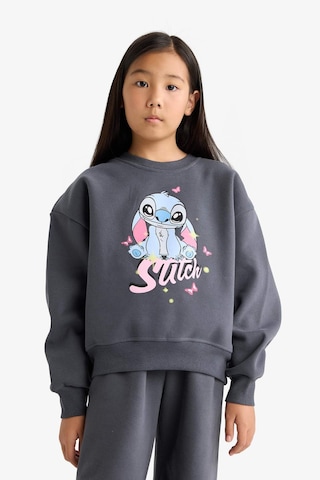 Defacto Kız Çocuk Disney Lilo & Stitch 2li Takım Sweatshirt Eşofman Altı G1020a825wnar31 Antrasit