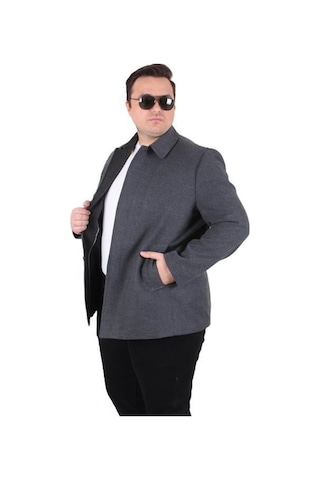 Starbattal Erkek Büyük Beden Kaşmir Kaban 103008 Fume Fume