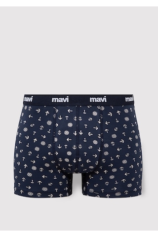 Mavi - 3Lü Baskılı Lacivert Boxer Seti 0911505-70490