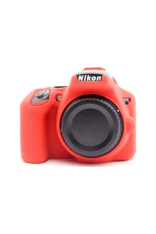 Sanger Silikon Kılıf Nikon D3500 Uyumlu Kırmızı