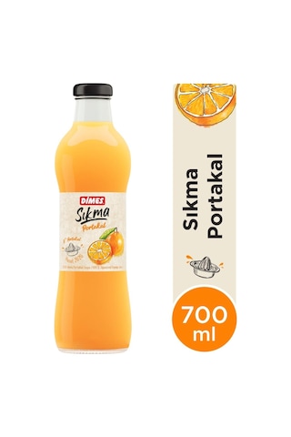 Dimes Sıkma %100 Portakal Suyu 700 Ml X 6 Adet