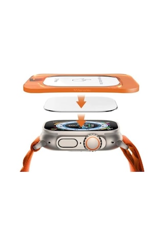Apple Watch Ultra 2, Ultra 49mm İle Uyumlu, 49mm Ekran Koruyucu, Kolay Hizalama Çerçevesi İle Kurulum, Su Geçirmez, Uhd Temperli Cam, Watch Screen Protector, Otomatik Hizalama Aparatlı