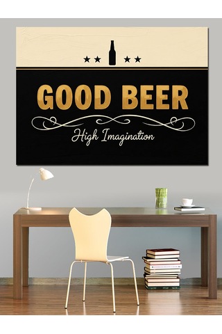 Good Beer Reklam Posteri Dekoratif Kanvas - Mdf Ahşap Tablo