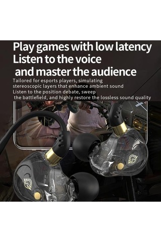 Kablolu Kulaklık Düşük Gecikme Müzik Dinleme 20hz-40khz Gürültü Azaltma 3.5 MM Kablolu Kulaklık Bilgisayar Aksesuarı