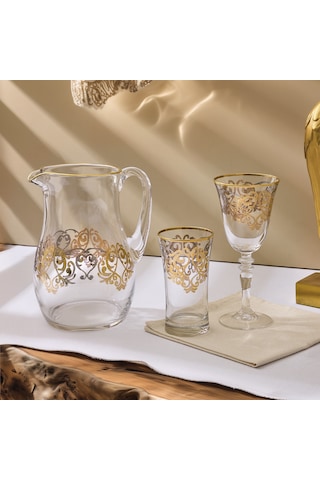 Aryıldız Veronica Gold-platin 25 Parça 12 Kişilik Su Seti Çok Renkli