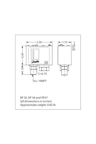 Danfoss KP 36 (2-14 Bar) 060-110866 - Presostat