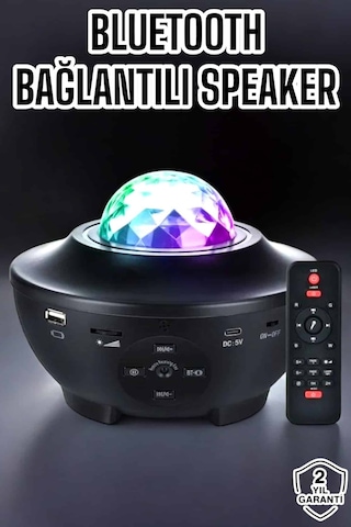 Yıldızlı Gökyüzü Projektörü Uzaktan Kumandalı Çocuklara Özel Şarjlı