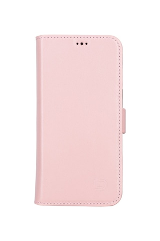 Apple Uyumlu iPhone 13 Deri Cüzdanlı Kılıf Toz Pembe