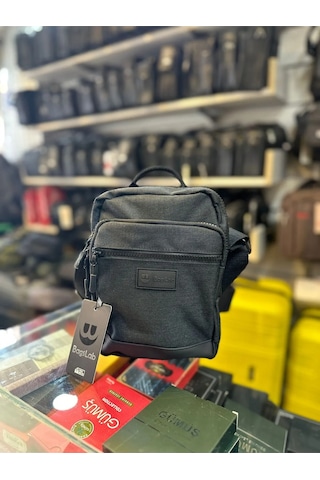 Keten Görünümlü El Omuz Çantası-1040 Siyah