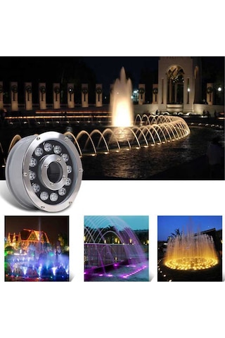 Sıva Altı Led Armatür Dekoratif Işık Show Gösteri Yol Aydınlatma Açık Alan Enerji Tasarruflu Yuvarlak Zemin Doğal Beyaz 4000k A-1404 18w 220v Doğal Beyaz