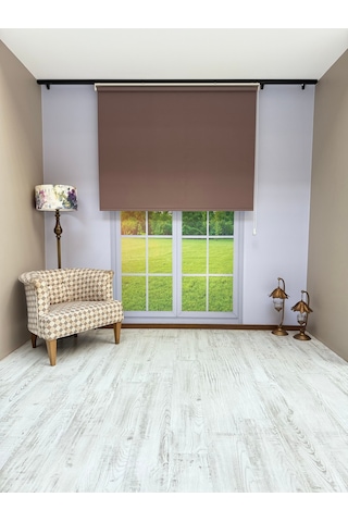 Donatti Stor Perde İthal Mat Polyester Koyu Kahve P1620 Koyu Kahverengi