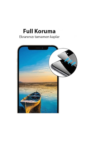 Ally Apple Uyumlu iPhone 13 Mini 5.4 9D Full Tempered Cam Ekran Koruyucu Siyah (368207493)