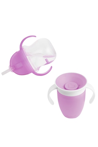 Munchkin Tıklama Kilitli Uçlu Alıştırma Bardağı 6ay+,207ml,mor +m Mor