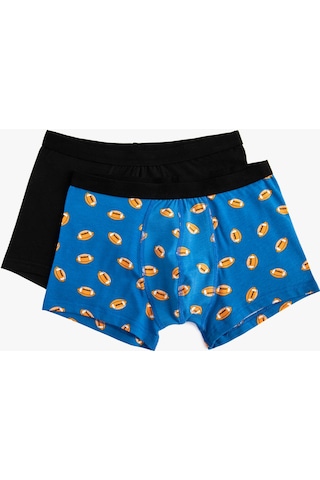 Koton 2'li Boxer Seti Hentbol Temalı Baskılı Çok Renkli Siyah 3slm90077mk 3SLM90077MK999 Siyah