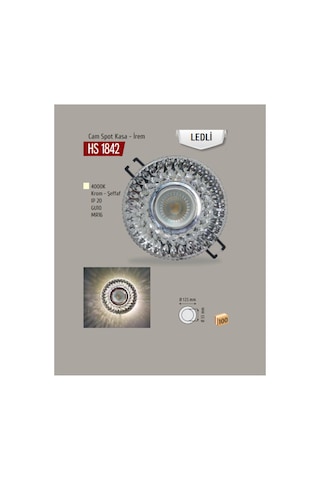 Hs 1842 İrem Kristal Cam Spot Diğer