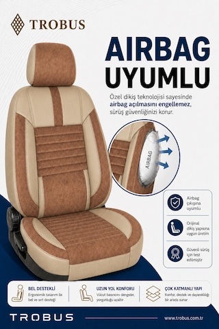 Isuzu D-max 2002-2012 Uyumlu Apex Serisi Bej Kahve Oto Koltuk Kılıfı
