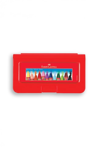 Faber-Castell Altıgen Pastel Boya, 12 Renk, Plastik Kutu, Yumuşak ve Canlı Renkler, Rahat Kullanım,Etkili Uygulama