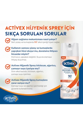 Activex Hijyenik Kumaş ve Yüzey Spreyi 400 ML
