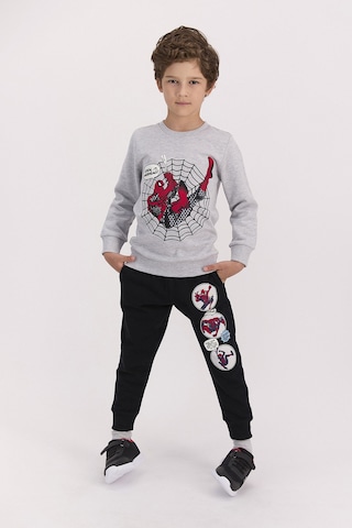 Spiderman Lisanslı Cool It Web Head Grimelanj Erkek Çocuk Eşofman Takımı Gri
