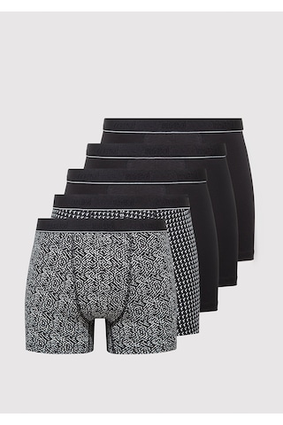 Mavi - 5li Siyah Boxer 0912284-900 Siyah