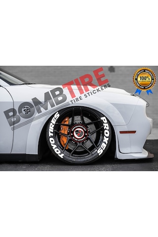 Toyo Proxes Motosiklet & Araç Oto Lastik Yazısı Sticker Arma 4 Adet 2.5 Cm Kabartma Yazı