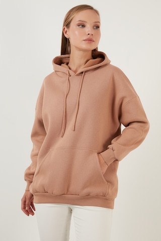 Lela Regular Fit Pamuklu Kapüşonlu Yaka Şardonlu Kışlık 2'Li Paket Bayan Sweat 5863854S2 Nefti-Bisküvi