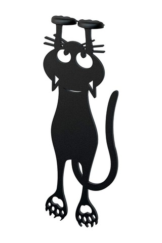 Ayraç Meraklı Kedi Renk Siyah Kedi Şeklinde 12cm Plast