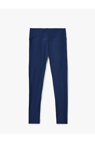Koton Yüksek Bel Dikiş Detaylı Slim Fit Spor Tayt Lacivert 5sak40017nk Lacivert