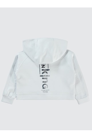 Civil Girls Kız Çocuk Kapüşonlu Hırka 6-9 Yaş Beyaz Beyaz