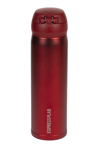 Kırmızı Dokulu Paslanmaz Çelik Termos 430 ML Kapaklı No:105