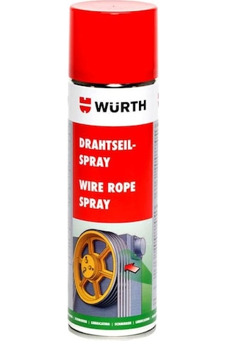 Würth Wire Rope Sprey Tel Halat Yağlama Ve Koruma Spreyi 500 ML