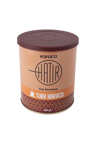 Karaca Hatır Orta Kavrulmuş Türk Kahvesi Teneke Kutu 250 G