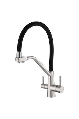 Fleko Arıtmalı Spiralli Inox Siyah Eviye Bataryası Ks16s3 Inox