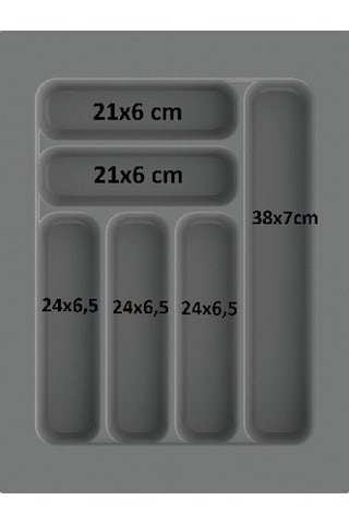 37/49 Cm 2'li Takım Cekmece Içi Kasıklık Ve Kepçelik Grı 30/40 Cm Kadar Kesılebılır