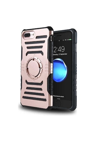 Apple Uyumlu iPhone 7 Plus Kılıf Zore 2 İn 1 Kol Bandı Rose Gold