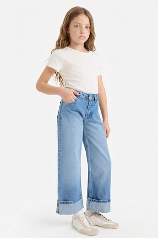 Defacto Straıght Wıde Duble Paça Jean Pantolon Kız Çocuk G6969A826SP