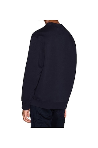 Erkek Regular Fit Nakışlı Yazı Logolu Sweatshirt - Lacivert Deep Navy