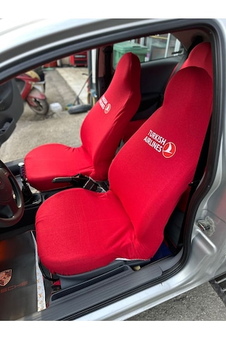 Üniversal Her Araca Uyumlu Thy Kırmızı Servis Kılıfı Ön Arka Takım