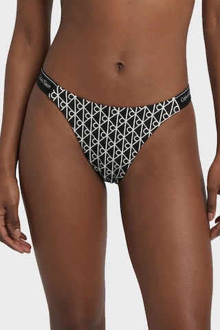 Calvin Klein Logolu Bikini Altı Lv00q6120632n Bayan Bikini Altı Lv00q61206 32n Siyah-beyaz