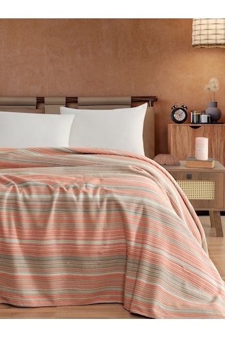 Vicuna Home 4 Mevsim Pamuklu Battaniye - Çift Kişilik Pudra