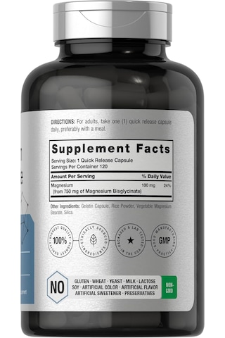 Horbäach Magnesium Bisglycinate 120 Caps Aromasız