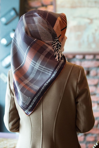 Vissona Twill İpek Eşarp Bej, Taba 16347-0014