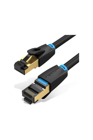 Springsun Vention Cat8 40gbps Patch Kablosu Altın Kaplamalı Kablo Pvc Yumuşak Kablo Sftp Korumalı Lszh Kılıf Ikabg 1.5m