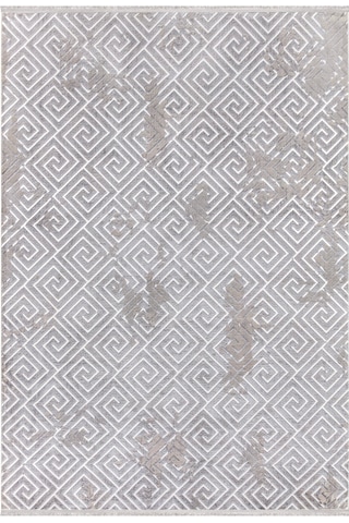 Safir 4018 Gri Uzun Ömürlü Yumuşak Polyester Halı Gri